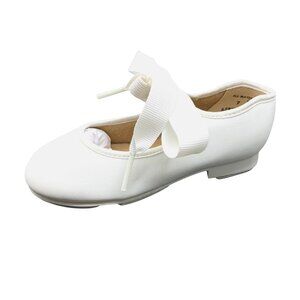 Capezio Jr. Tyette 625 White Tap Shoes Tie Bow Dance New Recital Performance